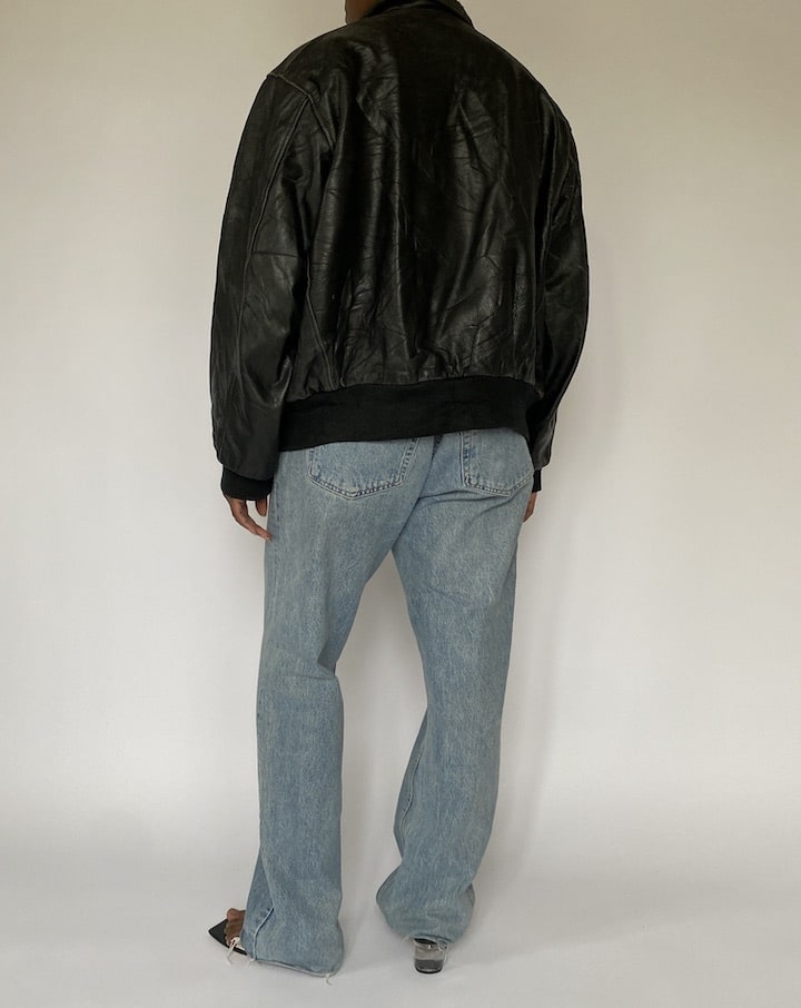 VINTAGE BLACK LEATHER JACKET 5013