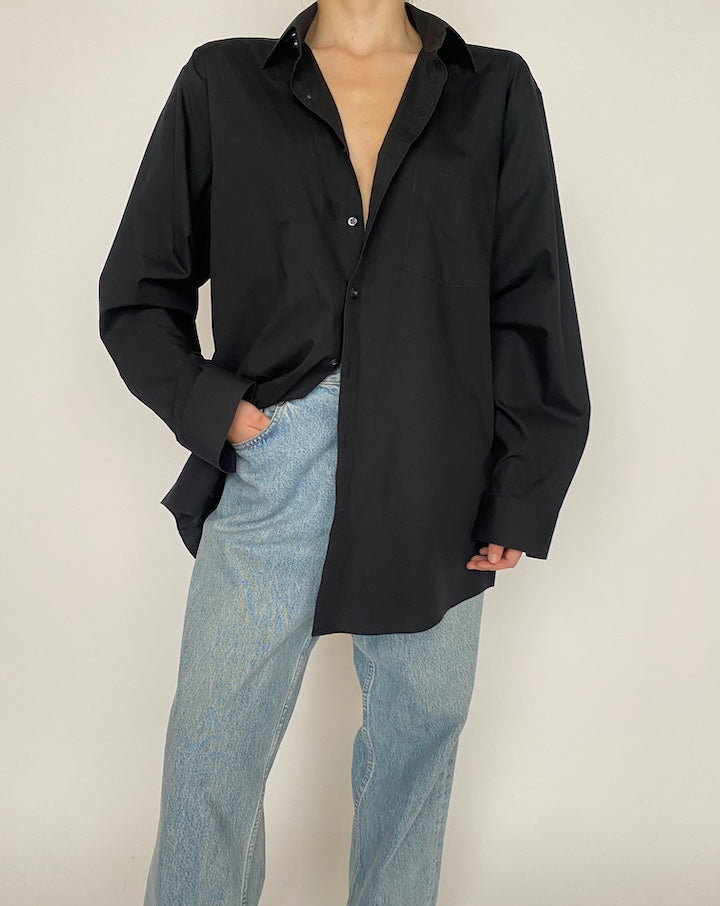 VINTAGE OVERSIZED BLACK SHIRT 4680