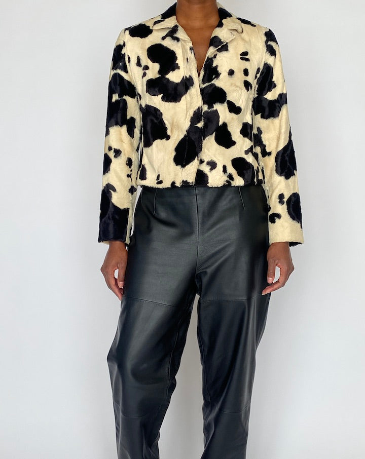 VINTAGE VEGAN COWHIDE JACKET 5156