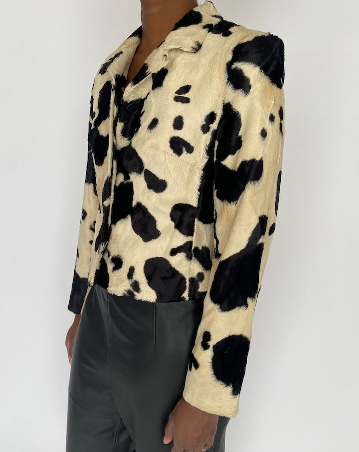 VINTAGE VEGAN COWHIDE JACKET 5156