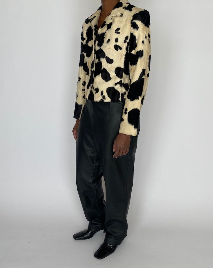 VINTAGE VEGAN COWHIDE JACKET 5156