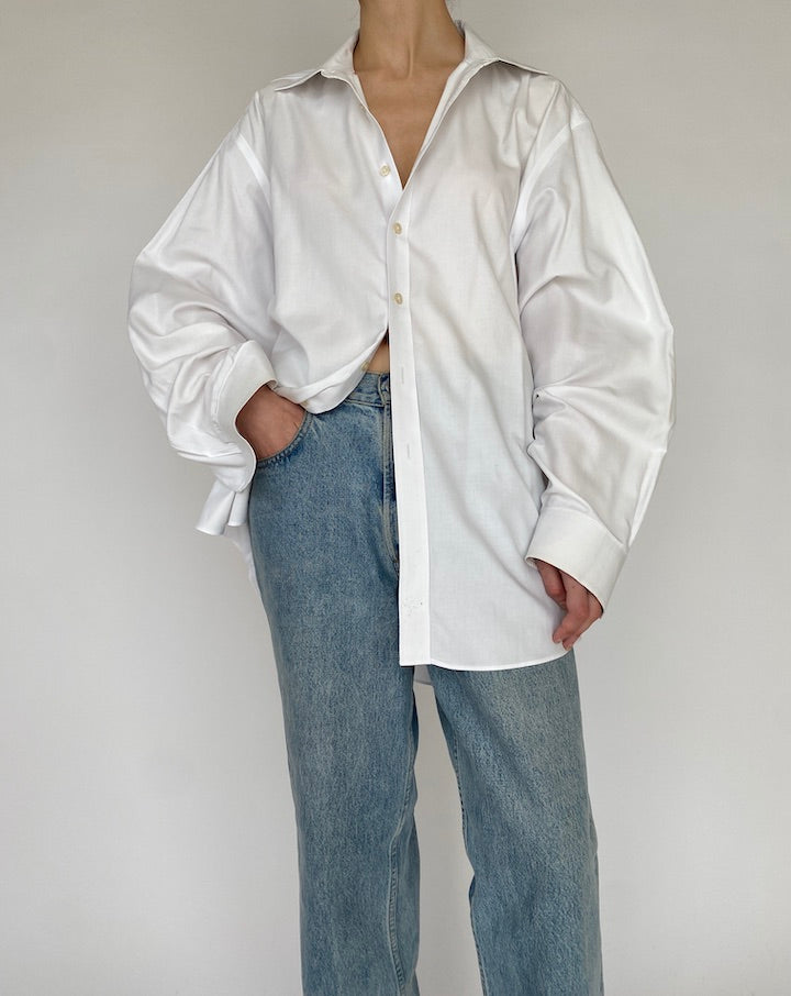 VINTAGE WHITE OVERSIZED SHIRT 4792