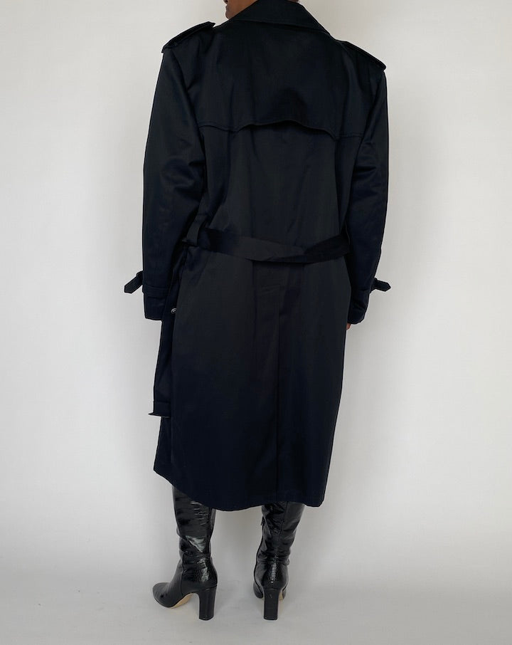 VINTAGE NAVY OVERSIZED TRENCH COAT 5153