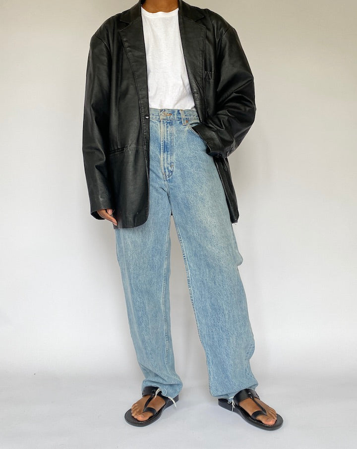 VINTAGE BLACK LEATHER JACKET 5083
