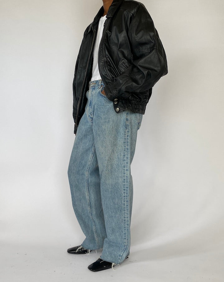 VINTAGE BLACK LEATHER JACKET 5173