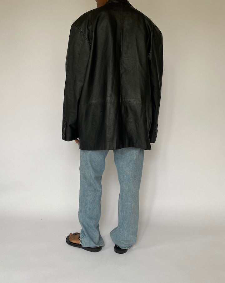 VINTAGE BLACK LEATHER JACKET 5083