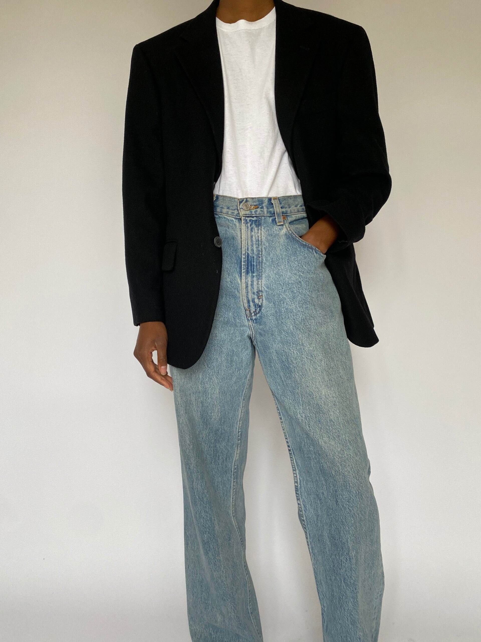 VINTAGE BLACK OSCAR DE LA RENTA BLAZER 5037