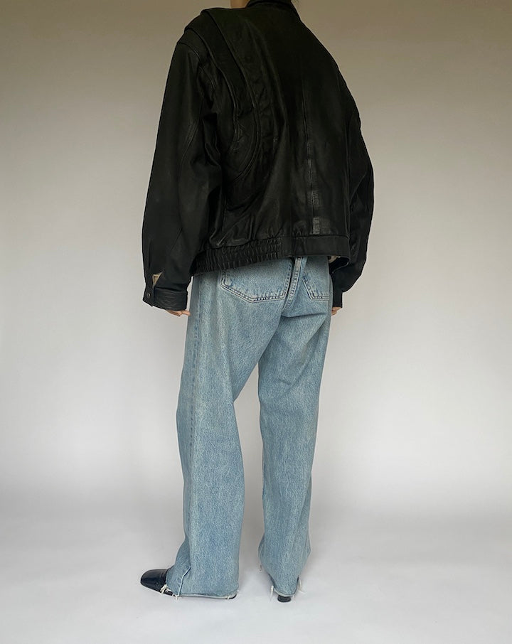 VINTAGE OVERSIZED BOMBER LEATHER JACKET 4780
