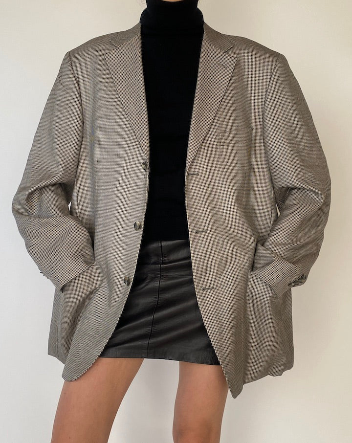 Vintage Houndstooth Blazer 5243