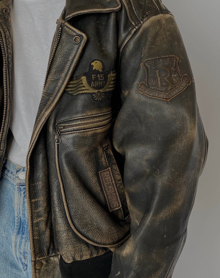 VINTAGE BOMBER LIKE LEATHER JACKET 5006