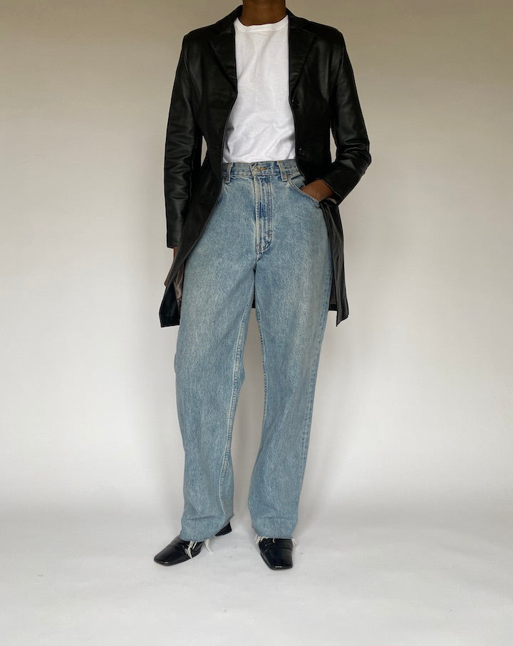 VINTAGE BLACK LEATHER JACKET 4892