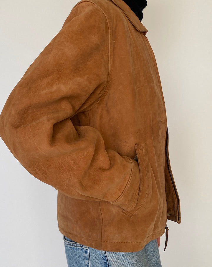 Vintage Brown Tommy Hilfiger Leather Jacket 5263
