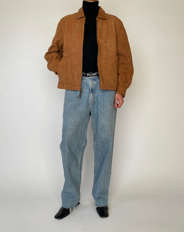 Vintage Brown Tommy Hilfiger Leather Jacket 5263