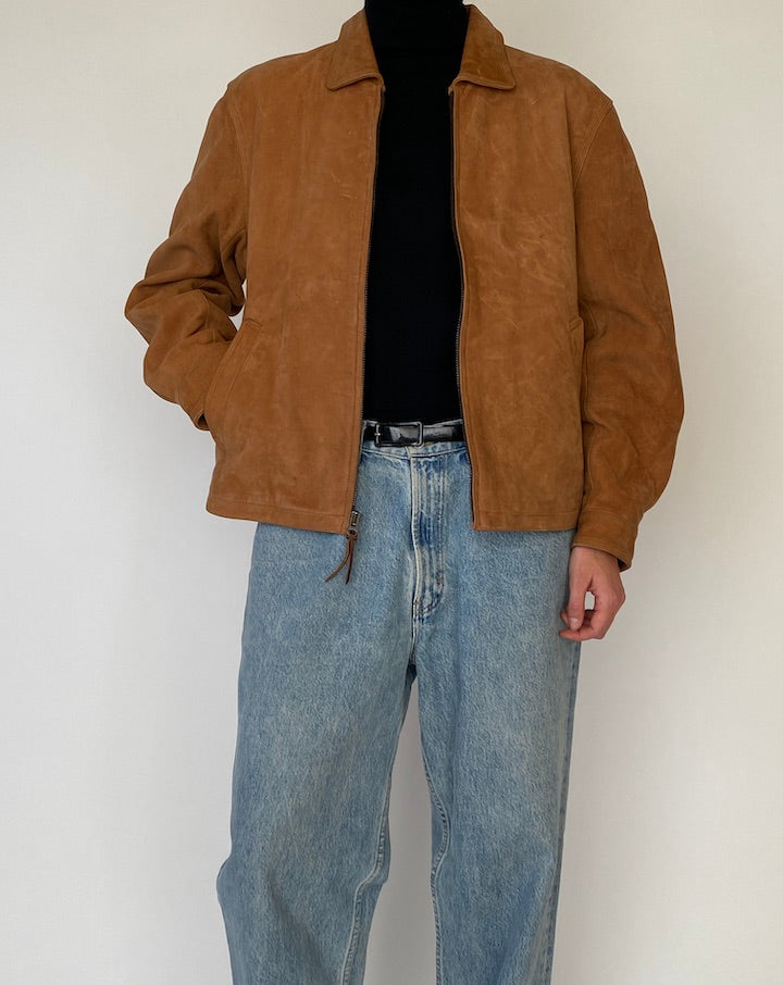 Vintage Brown Tommy Hilfiger Leather Jacket 5263