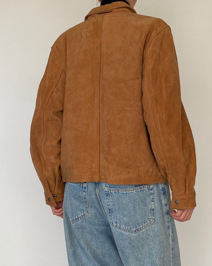 Vintage Brown Tommy Hilfiger Leather Jacket 5263