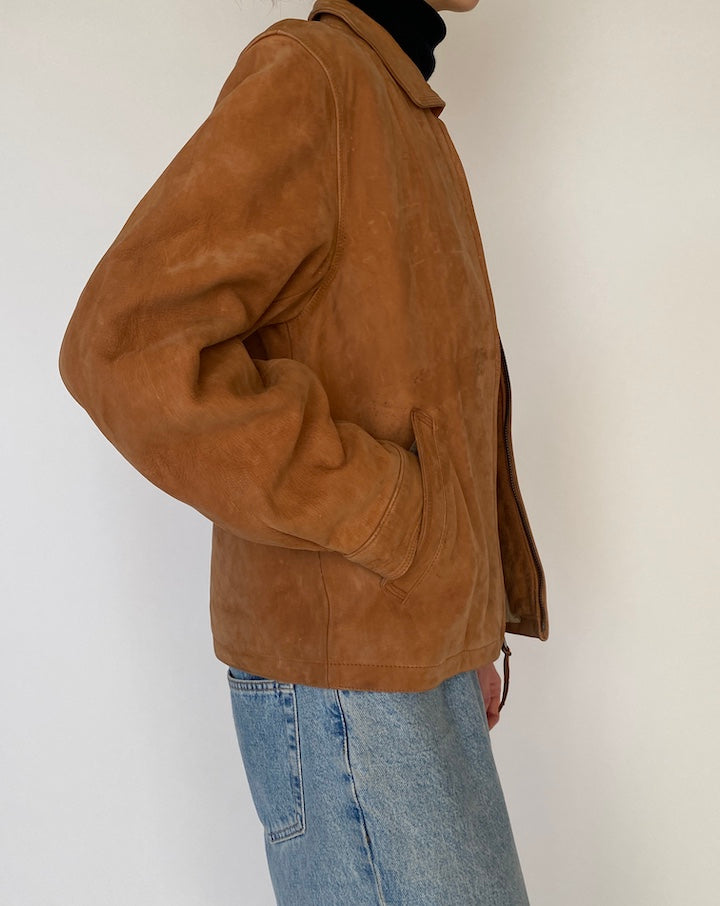 Vintage Brown Tommy Hilfiger Leather Jacket 5263