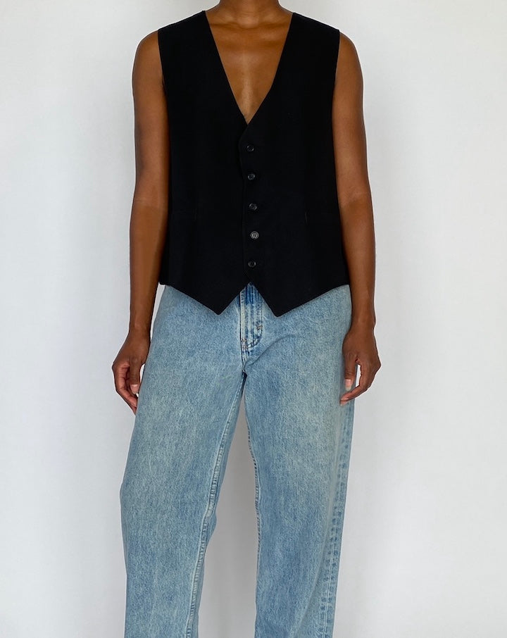 VINTAGE BLACK VEST 4301