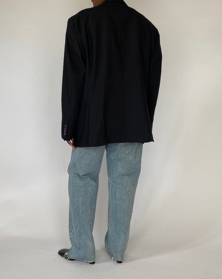 Vintage Black Single Breasted Blazer 5182