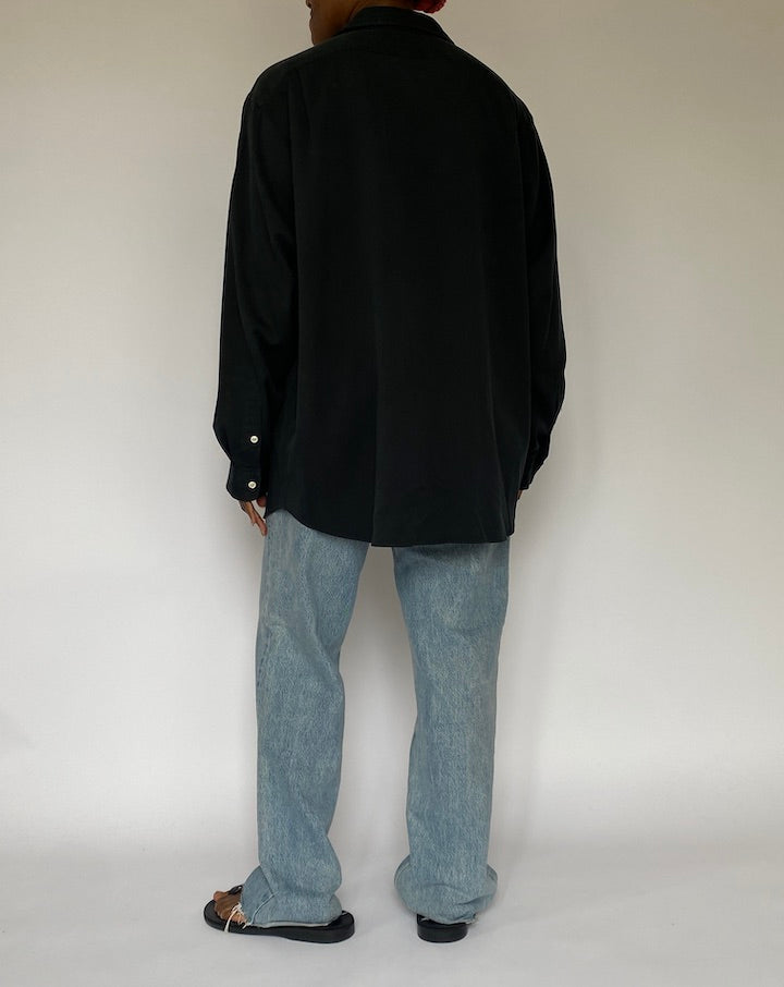 VINTAGE BLACK RALPH LAUREN SHIRT 4749