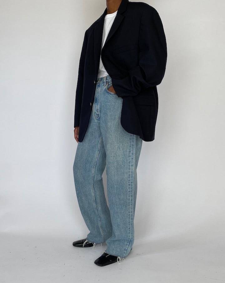 Vintage Black Single Breasted Blazer 5182