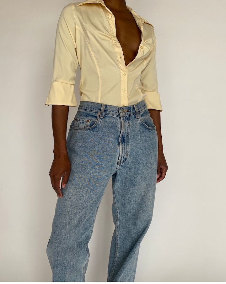 VINTAGE CREAM BLOUSE 4349