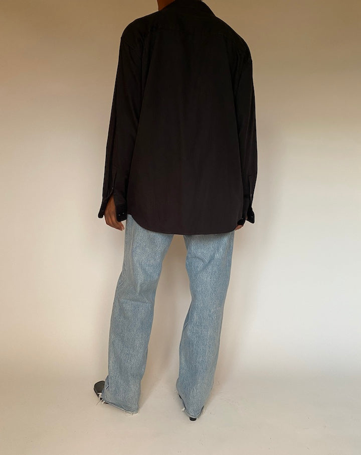 VINTAGE OVERSIZED BLACK SHIRT 4429