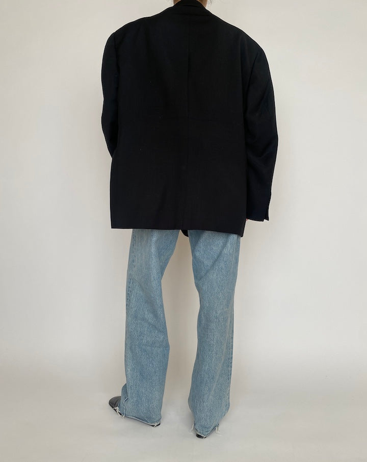 VINTAGE BLACK OVERSIZED BLAZER 4281