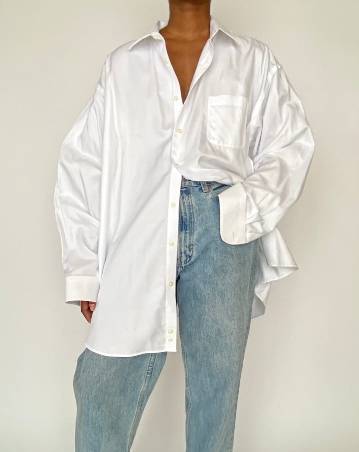 VINTAGE WHITE OVERSIZED SHIRT 4540