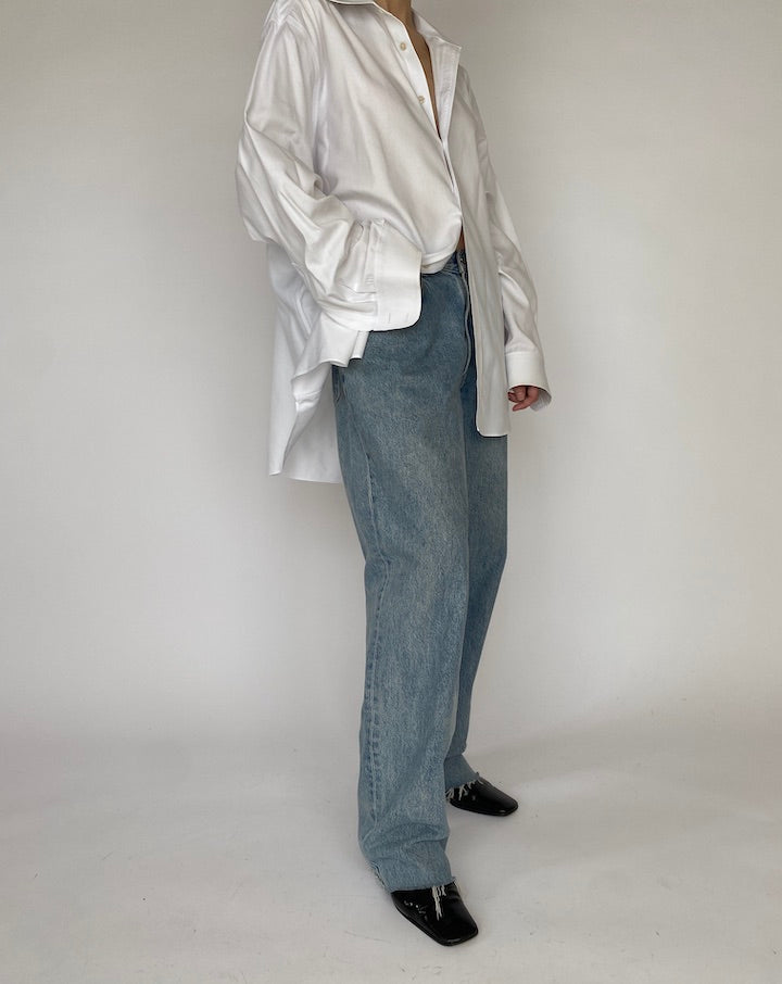 VINTAGE WHITE OVERSIZED SHIRT 4792
