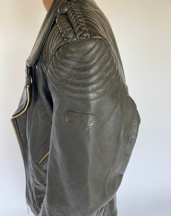 VINTAGE BLACK LEATHER JACKET 4931