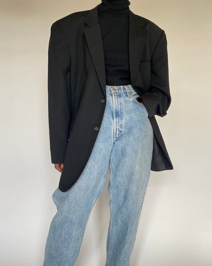 VINTAGE BLACK OVERSIZED BLAZER 4399