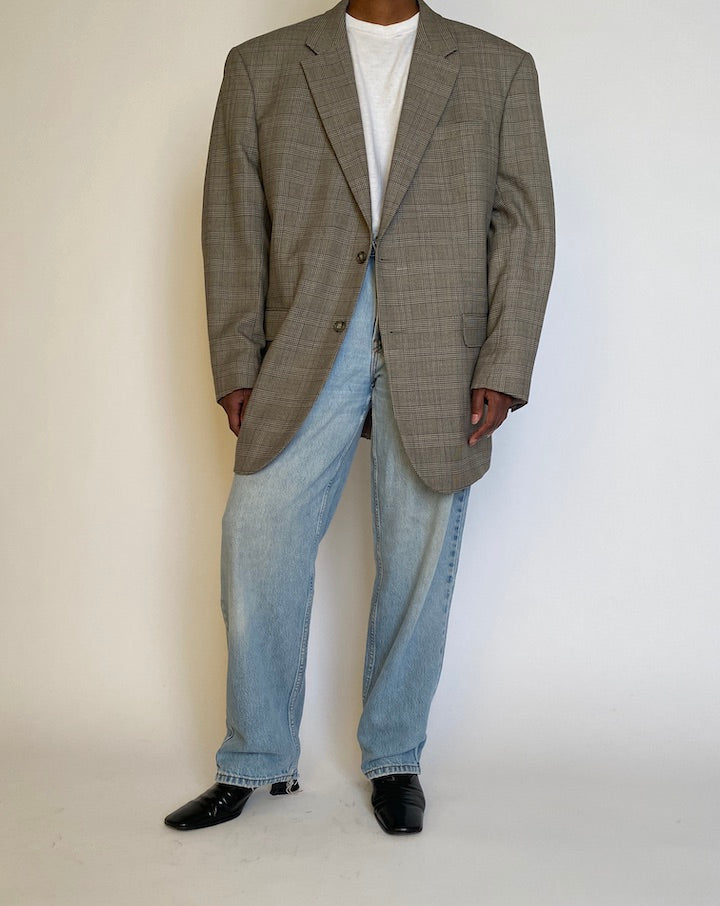 VINTAGE SINGLE-BREASTED GREY BLAZER 4071