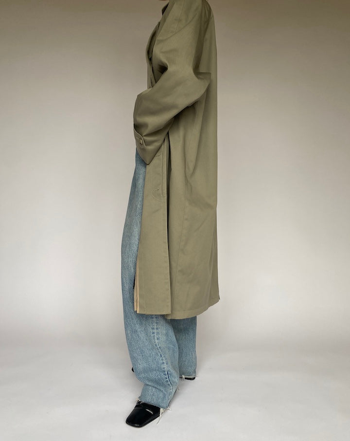 VINTAGE SAGE OVERSIZED LONG COAT 4742