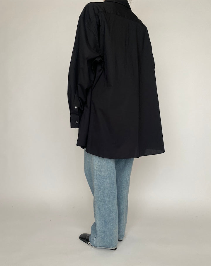 VINTAGE OVERSIZED BLACK SHIRT 4697