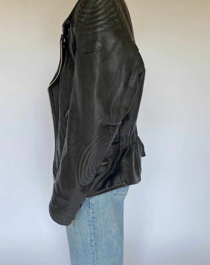 VINTAGE BLACK LEATHER JACKET 4931