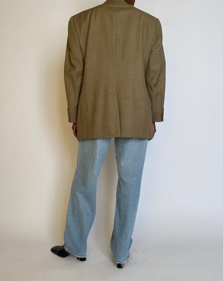 VINTAGE BEIGE SILK AND WOOL BLAZER 4186