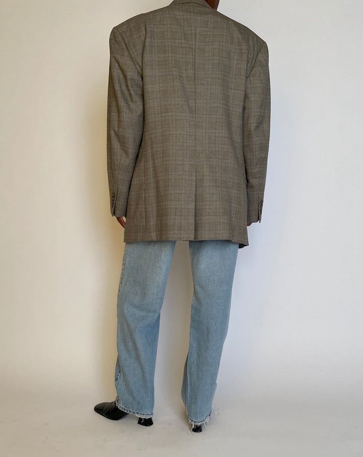 VINTAGE SINGLE-BREASTED GREY BLAZER 4071
