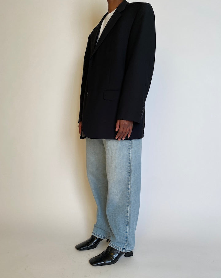 VINTAGE OVERSIZED BLACK BLAZER 4195