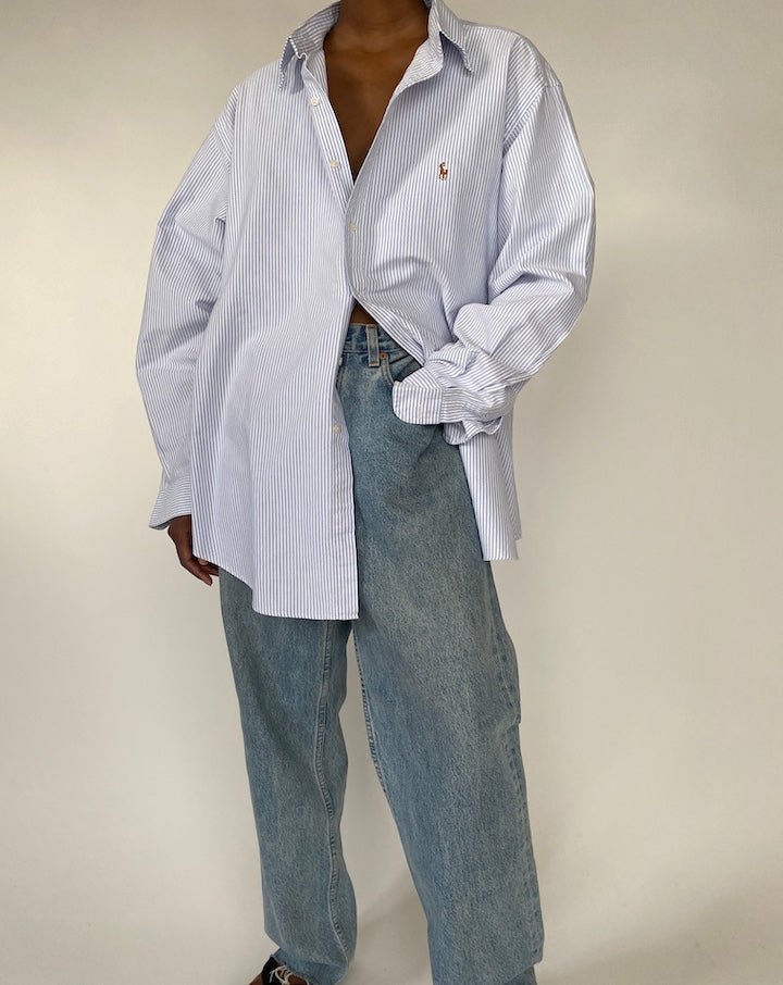 VINTAGE OVERSIZED WHITE RALPH LAUREN SHIRT 4365