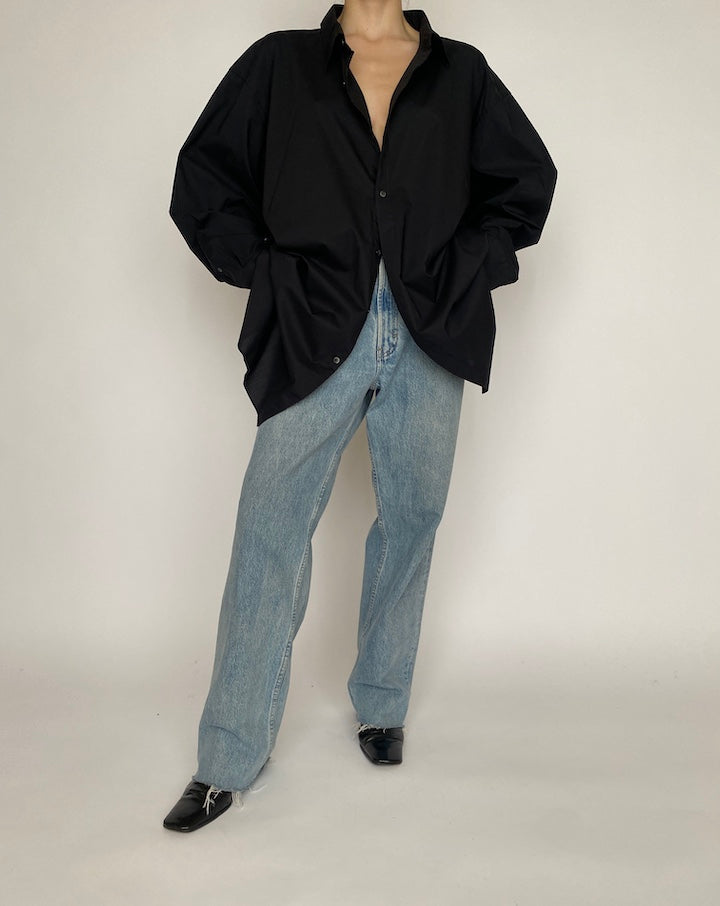 VINTAGE OVERSIZED BLACK SHIRT 4697