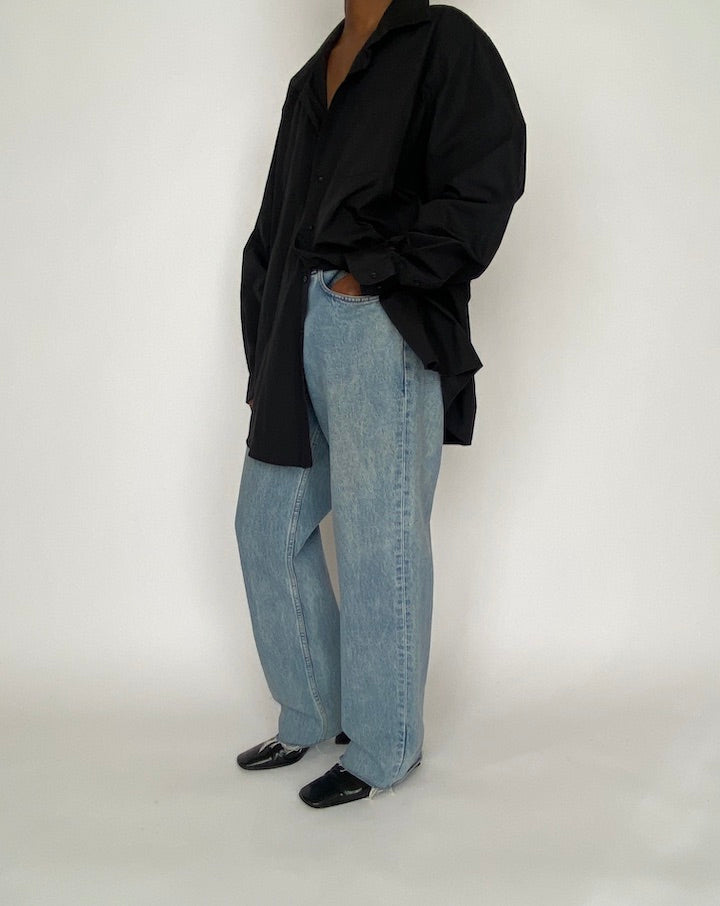 VINTAGE OVERSIZED BLACK SHIRT 4594