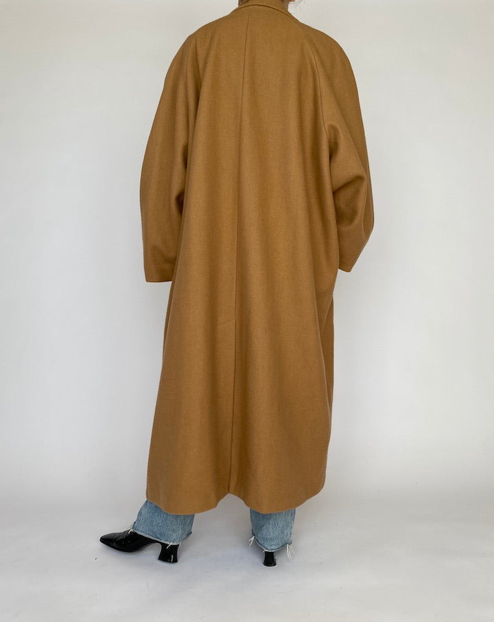 VINTAGE OVERSIZED CAMEL LONG COAT 4800