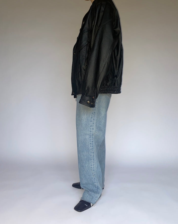 VINTAGE OVERSIZED BOMBER LEATHER JACKET 4739