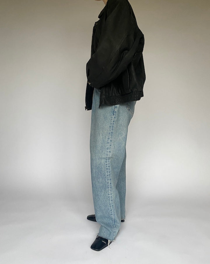 VINTAGE OVERSIZED BOMBER LEATHER JACKET 4780