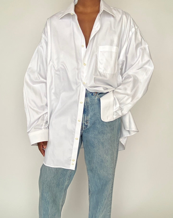 VINTAGE WHITE OVERSIZED SHIRT 4540