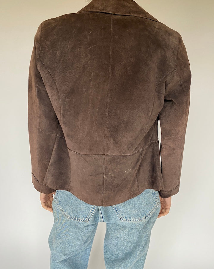 BROWN SUEDE LEATHER JACKET 4773