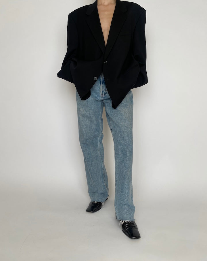 VINTAGE BLACK OVERSIZED BLAZER 4281