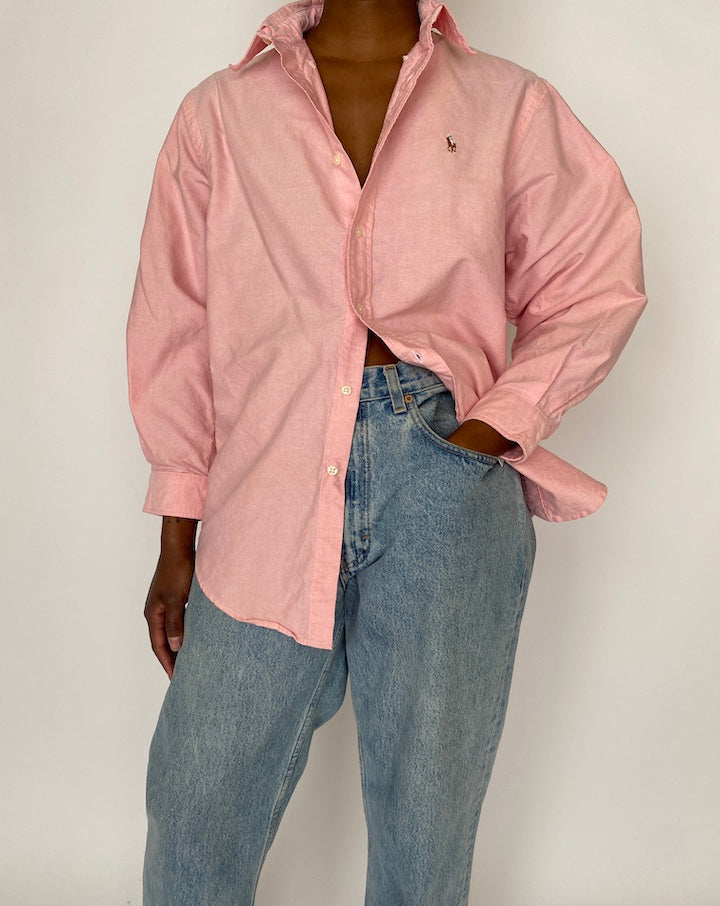 VINTAGE PINK RALPH LAUREN SHIRT 4598