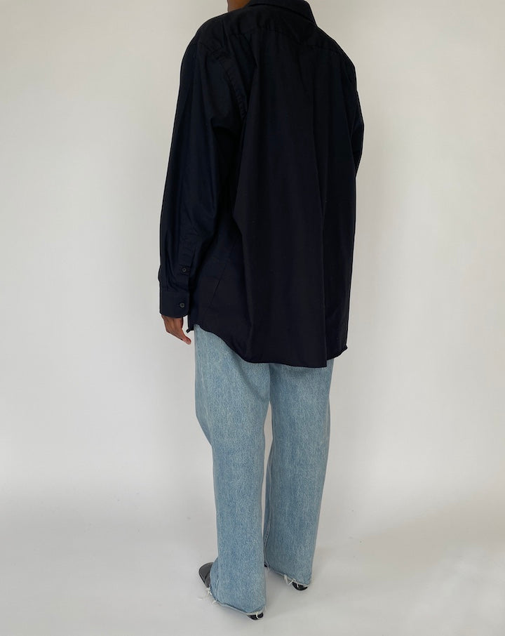 VINTAGE OVERSIZED BLACK SHIRT 4587
