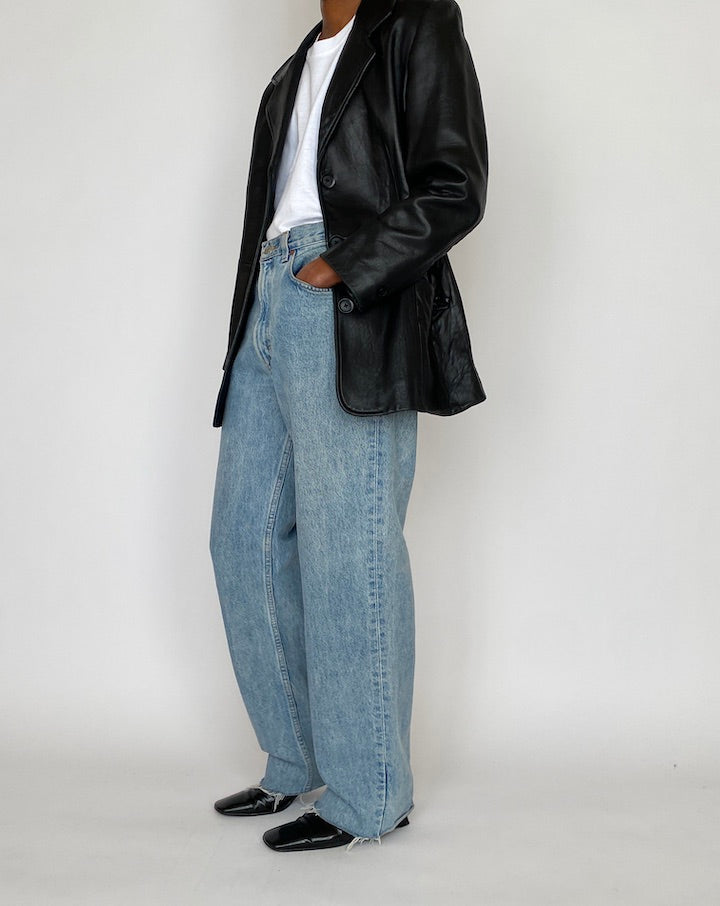VINTAGE BLACK LEATHER JACKET 4663